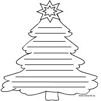 Weihnachtsbaum mit Linien