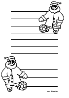 Weihnachtsmann spielt Fußball