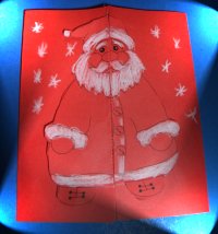 Faltkarte Weihnachtsmann