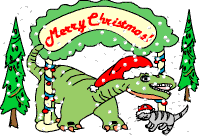 Dino Weihnachtspostkarte